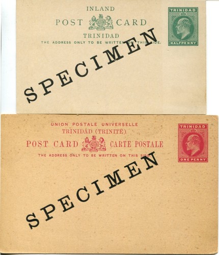 TRINIDAD & TOBAGO SPECIMEN POSTAL STATIONERY INC HG5/10, C1, E5 ( 8) ITEMS - Picture 3 of 6