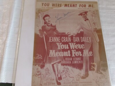 You Were Meant For Me Sheet Music with Jeanne Crain & Dan Daily Photo