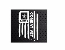 DISTRESSED UNITED STATES ARMY FLAG COMBAT VET VINYL DECAL STICKER 5.0" x 7.7"
