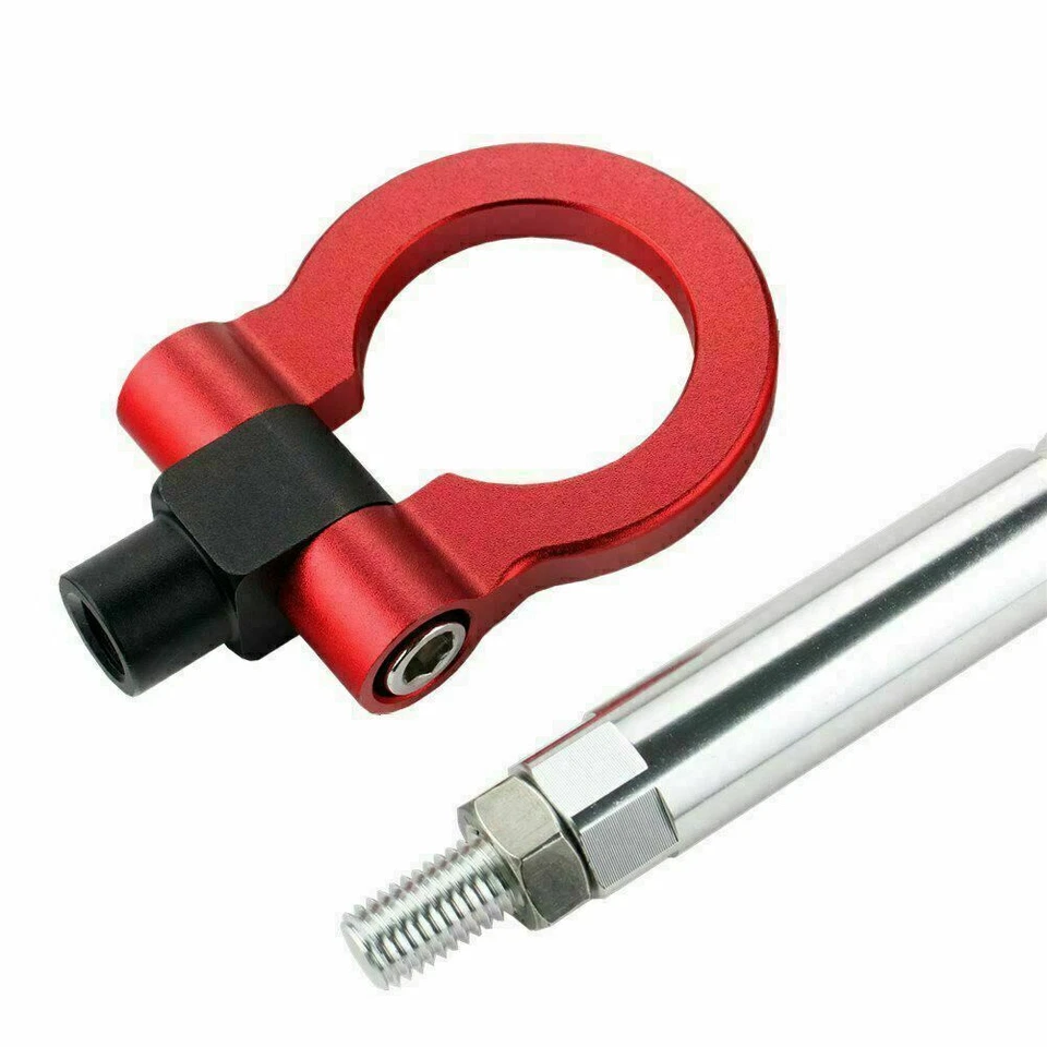 Gancho de remolque estilo carreras pista rojo aleación para Mercedes C200 C300 C350 C63 W205 Foto 2 de 4