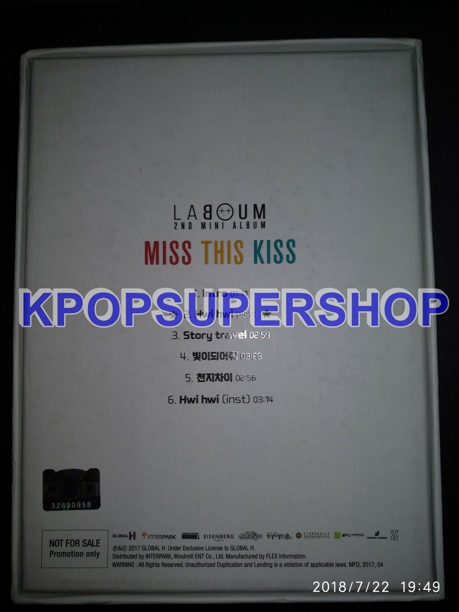 Laboum 2nd Mini Album Miss This Kiss Autographed Signed Promo CD