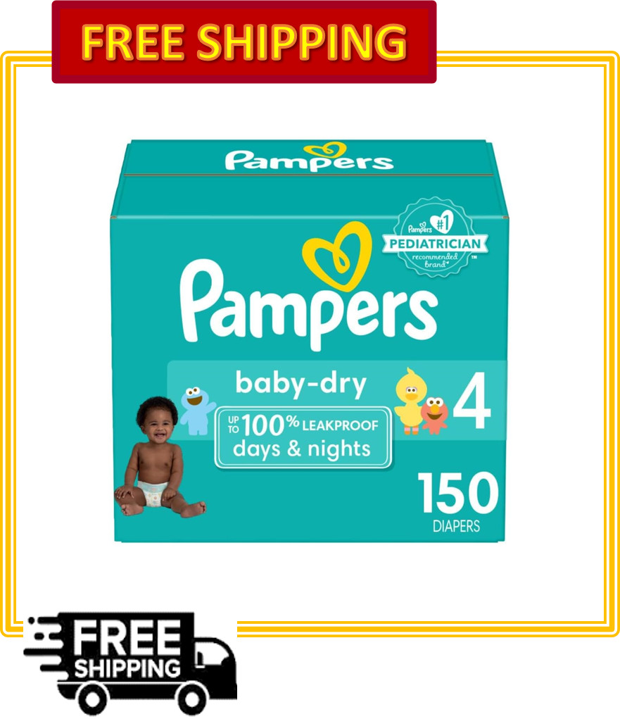 Pampers Baby Dry Absorbent Disposable Diapers-Size Newborn, 