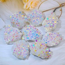 Angel Aura Quartz Crystal Cluster Healing Reiki Home Office Car Decor Ornament