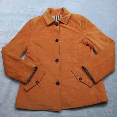 BURBERRY LONDON Jacket Corduroy Quilted Coat Cotton Nova Check