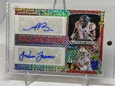 2019 Panini Prizm Draft Picks A.J. Brown Ta'amu College Ties /15 Dual Auto RC