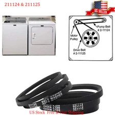 12112425 Belts for Vintage Maytag Washing Machine 2-11124 2-11125
