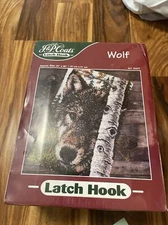 J&P Coats "Wolf" Latch Hook 24" x 36" Kit In Sealed Box. Art. 25027