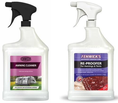 Fenwicks Twin Pack Caravan Awning Cleaner 1L & Awning Waterproofing Reproofer 1L