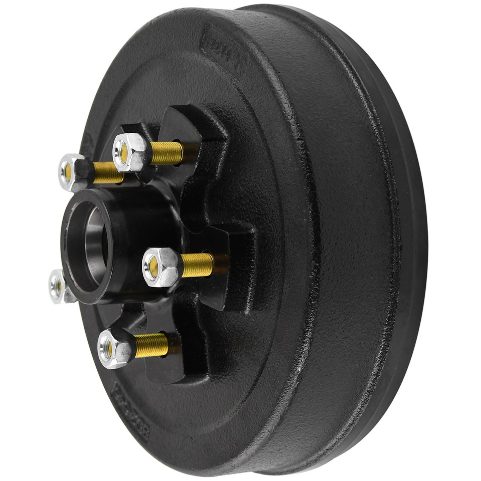 4PCS Electric Trailer Brake 10" x 21/4" and 5 on 5" Hub Drum Kit for