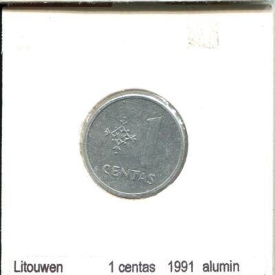 1 CENTAS 1991 LITAUEN LITHUANIA Münze #AS705.D