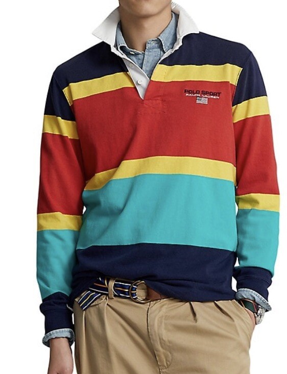 【POLO SPORT/希少】Polo Ralph Lauren ラガーシャツ Polo Sport Ralph Lauren RRL Red Stripe Classic Fit Rugby