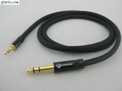 D08 (0.3m 1ft)---6.35mm 1/4'' Jack TRS to 3.5mm 1/8' Jack TRS Stereo 4N-OFC Cable