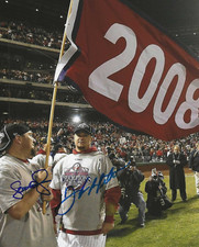 Signed JOE BLANTON & SCOTT EYRE Philadelphia Phillies 8x10 photo -  w/COA