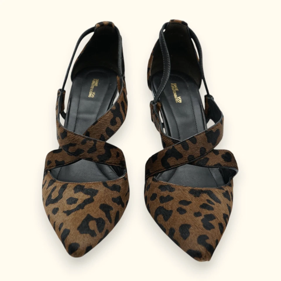Diane Von Furstenberg Martina Correa Cruzada Bomba Leopardo Cabello de becerro 8M ~ Precio de venta sugerido por el fabricante $298 Foto 4 de 4