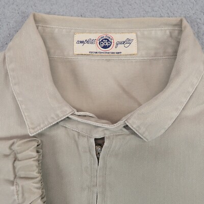 VTG GAP Jacket Mens XL Khaki 80s Workwear Utility Chin Strap Collared Work Force