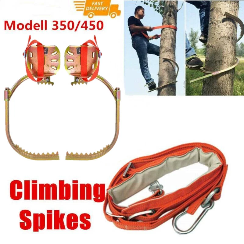 Forst Steigeisen Tree Climbing Spikes Baumsteigeisen Baumklettern Werkzeug Set