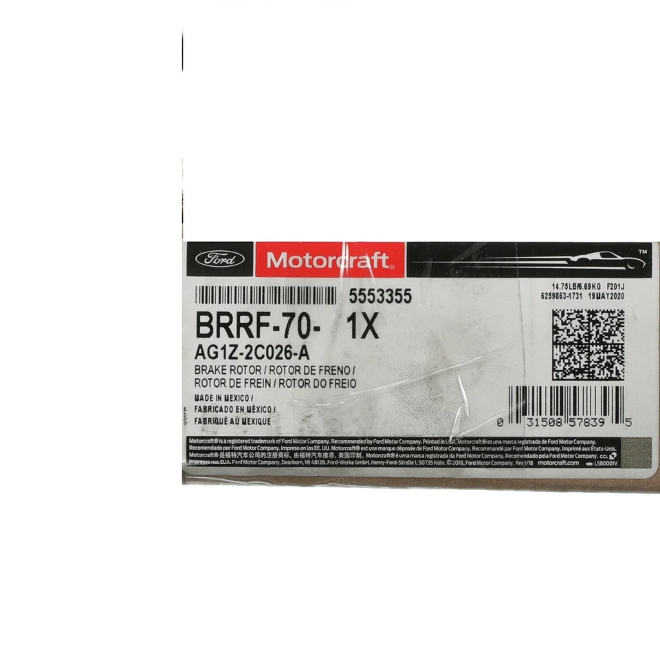 Conjunto de rotor de freno trasero genuino Ford Lincoln Mercury 2005-2019 5U2Z-1V125-GD Foto 4 de 4