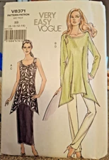 Vogue 8371 Pullover Tunic, Skirt & Pants Sewing Pattern Sz 8-14 UNCUT