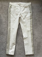Eileen Fisher Chino Pants Organic Cotton/Spandex Womens Size Small Cream White