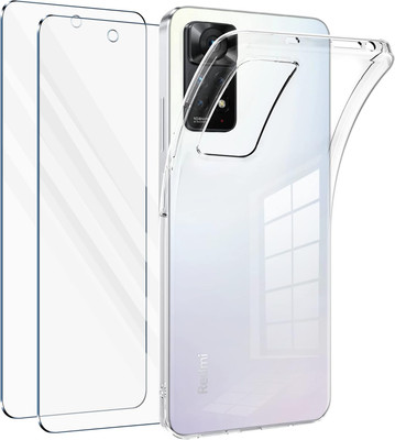 für Xiaomi Redmi Note 11 Pro 4G/5G Hülle mit Schutzfolie 2 Stück,Ultra Dünn Tran