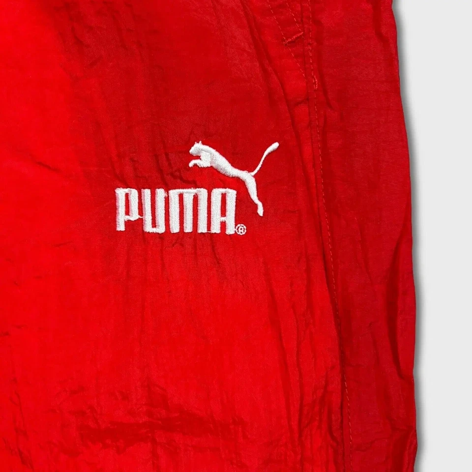Pantalones de chándal Puma vintage años 90 para hombre grandes rojos gimnasio deportes comodidad atlético jogger Foto 2 de 4