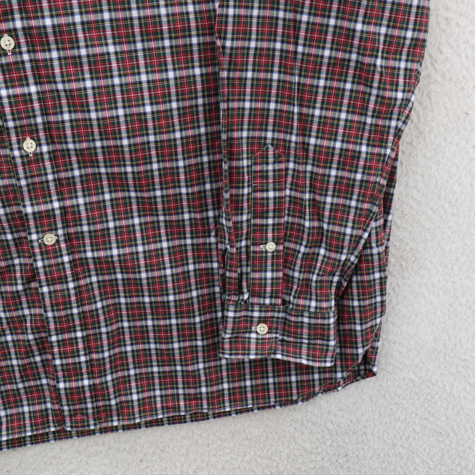 Polo Ralph Lauren Camicia Uomo 18 46 Rosso e Verde Plaid Preppy Pony Ufficio Classico