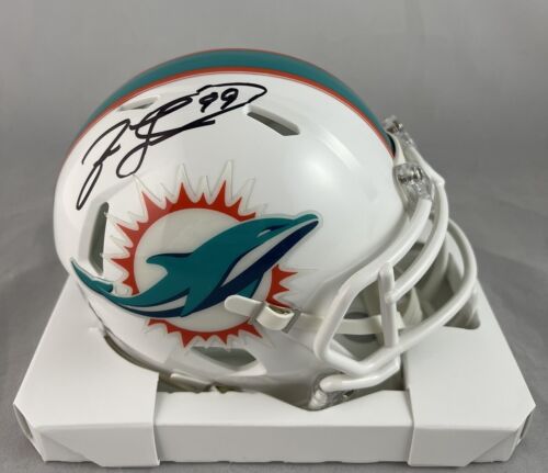 JASON TAYLOR SIGNED AUTOGRAPHED MIAMI DOLPHINS SPEED MINI HELMET BAS COA - Picture 1 of 2