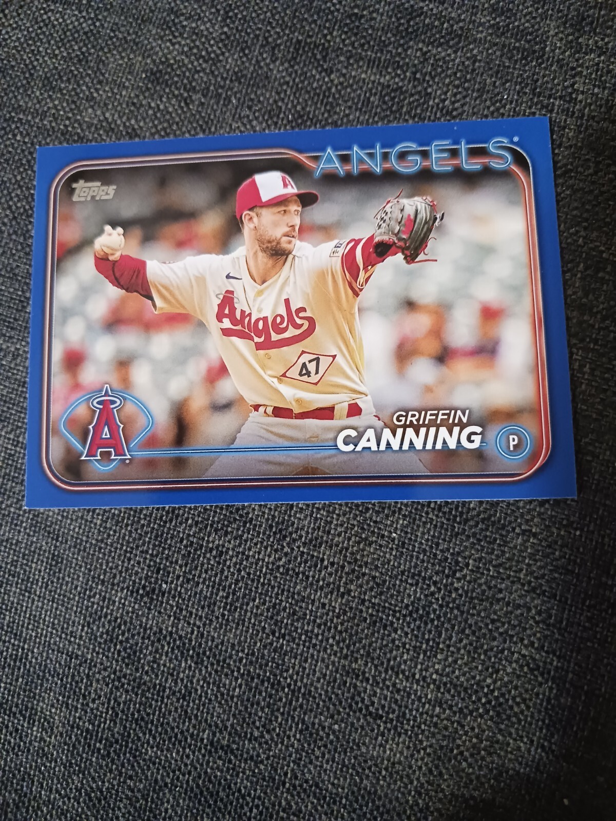 2024 Topps Series 1 Griffin Canning #69 Royal Blue Parallel Angels