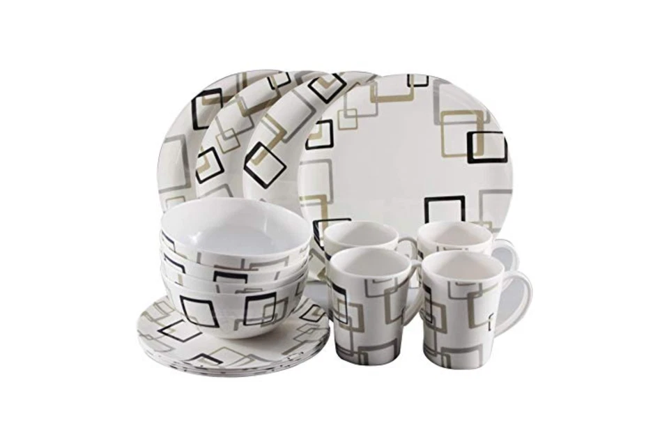 Camptech Sovereign Melamine Dinner Set 16pcs - Camping Caravan Motorhome - Image 1 of 1