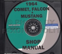 1964 Ford Shop Manuell CD Mustang Ranchero Falcon Merkur Comet Reparatur Service