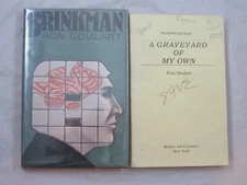 RON GOULART BRINKMAN & GRAVEYARD OF MY OWN OWN FIRST EDITION & UNCORRECTED PROOF