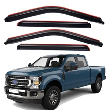In-Channel Window Visor for 2017-2025 Ford F250 F350 F450 Super Duty Crew Cab