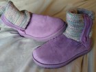 SONOMA FAIR ISLE MARBLE KNIT SWEATER CHALET BOOTS PURPLE GIRLS SZ 4 EUC — photo 1