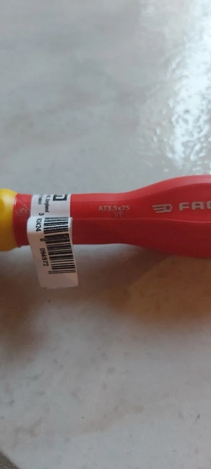 Tournevis Facom AT 3.5×75 VE isolé 1000V - Photo 2/4