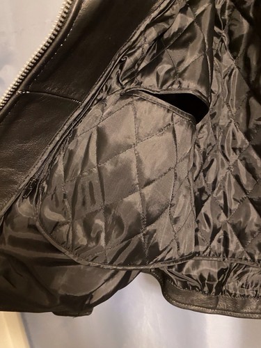 Xelement Womens Motorcycle Gear Leather Jacket Sz XL BLACK Zip Lined Braided NEW - Picture 12 of 16