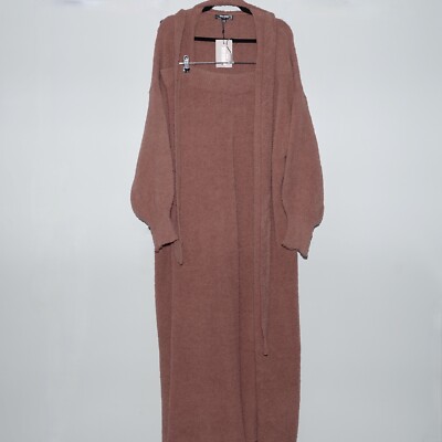 Womens MISSGUIDED PLUS Brown Longwear Set Size UK 18
