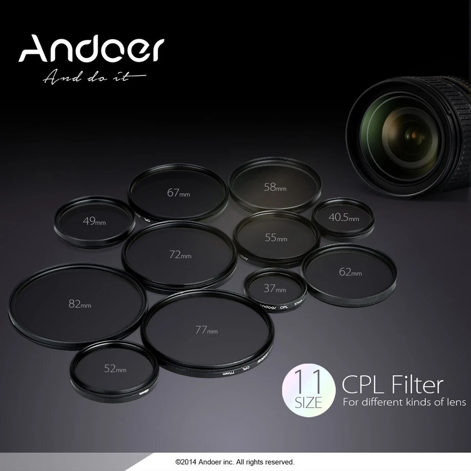 49mm Digital Slim CPL Circular Polarizer Polarizing Optical Filter Y0P7 - Image 2 of 4