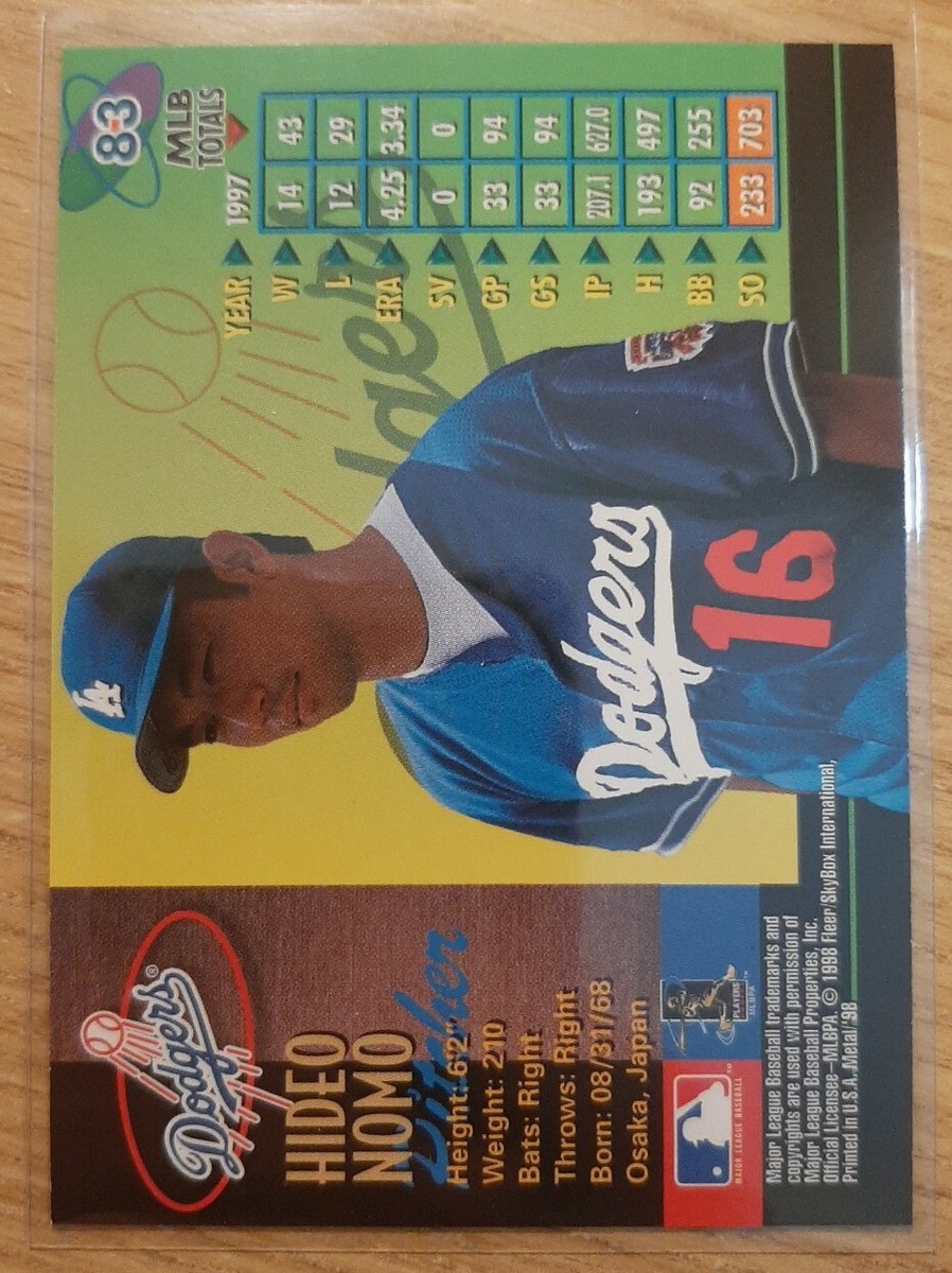 ★ Nomo mania★ 1998 METAL UNIVERSE HIDEO NOMO #83 LOS ANGELES DODGERS | eBay