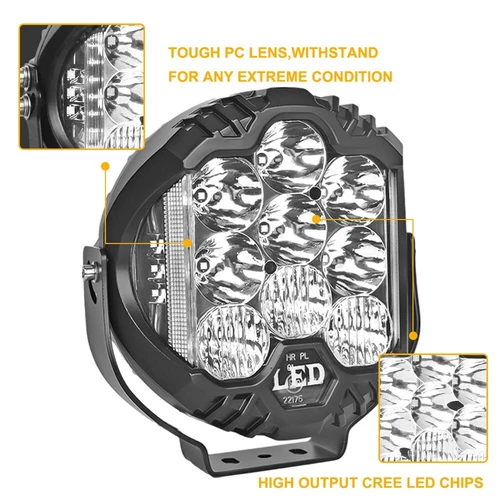 2PCS 5inch LED Work Light For Pods Spot Flood Combo Offroad Driving Fog Lamp - Picture 3 of 10