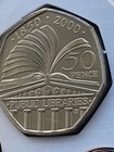 2000 BUNC 50P  Public Libraries Fifty Pence Coin Brilliant Uncirculated