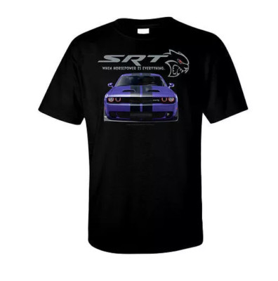 Hellcat Challenger (100) 100% Black 100% Cotton T-Shirt. Mopar, Dodge, NHRA