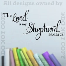 The Lord Is My Shepherd PSALM 23 Quote Removable Vinyl Wall Decal Decor Sticker 