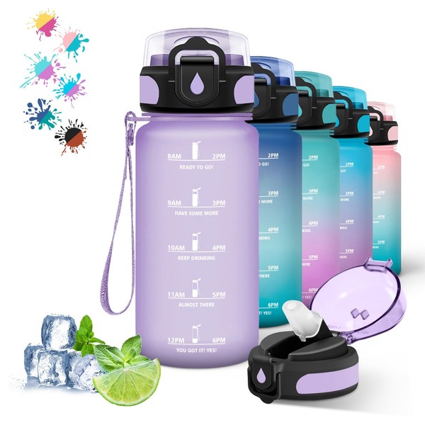 Trinkflasche Kinder 500Ml Auslaufsicher Mit Strohhalm-image