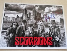 SKORPIONY - ORYG. KARTA Z AUTOGRAFEM 15 x 20 cm autorstwa R. SCHENKER & M. DEE - PODPISANA