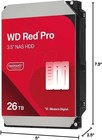 Western Digital 26TB WD Red Pro NAS Internal Hard Drive HDD - 7200 RPM, SATA 6
