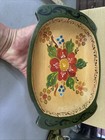Norwegian Rosemaling Wooden Bowl Folk Art Painted Floral VTG — photo 2