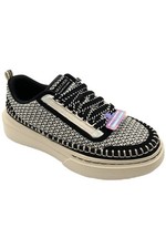 Skechers Women's Day Off Cordova Saw Vegan Lace-Up Sneakers Black