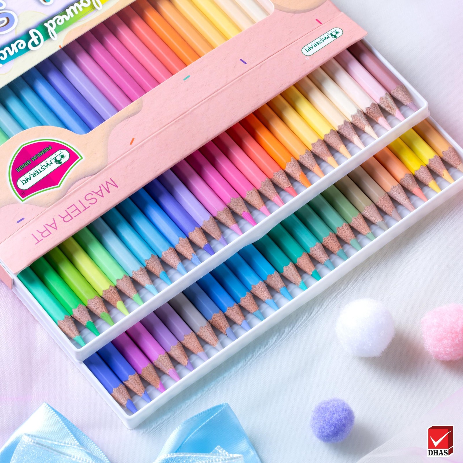 Pastel Colored Pencils 50 Colors Set For Kids Adults Coloring Drawing Art