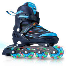 RunRRIn Adjustable Kids Inline Skates for Boys Girls with Full Light Up Wheels -