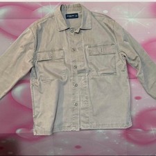 Abercrombie Fitch Men's Beige Stretch Button-Up Shirt Long Sleeve Collared S